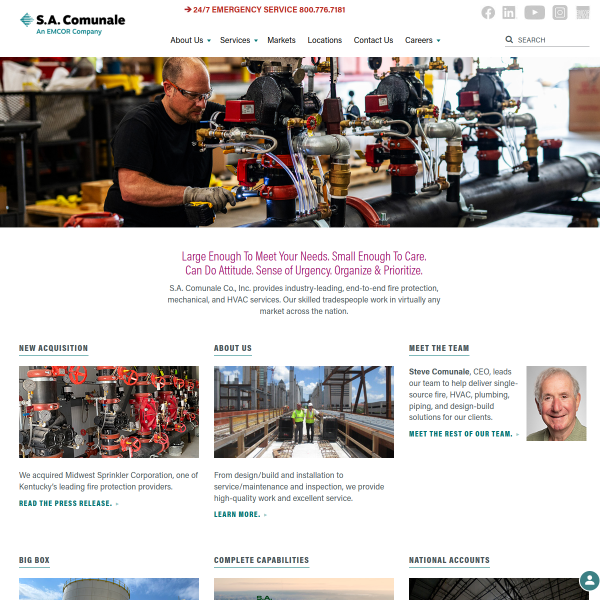 Website preview of COMUNALE CONSTRUCTION CO, INC.