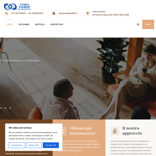 Website preview of COMUNITA GIOVANILE 2013 SOCIETA
