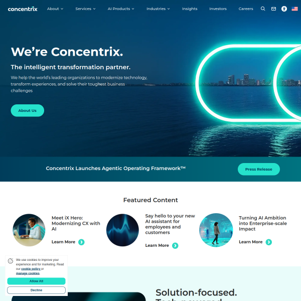 Website preview of CONCENTRIX SERVICES INDONESIA