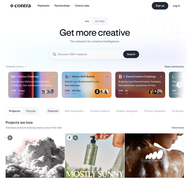 Website preview of Contra M