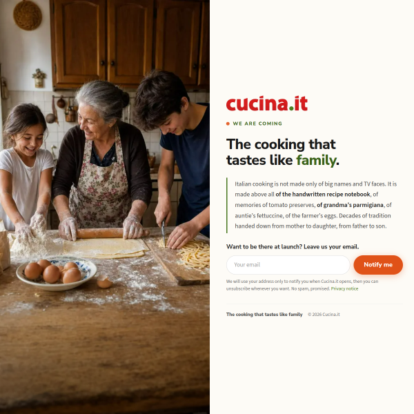 Website preview of CUCINA E TRADIZIONI SRLS