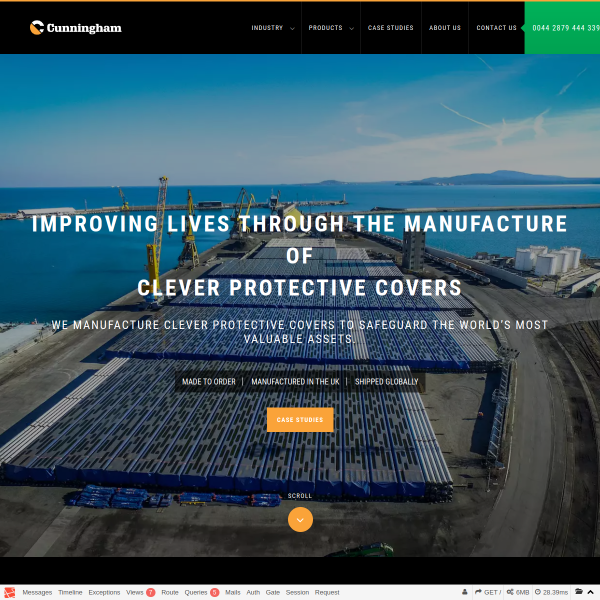 Website preview of cunningham sealing ltd