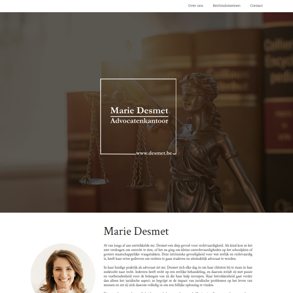 Website preview of DESMET WIM BOUWSTOFFEN