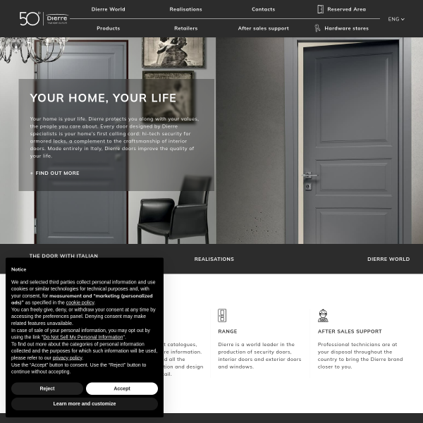 Website preview of DIERRE GROUP IMMOBILIARE S.R.L.