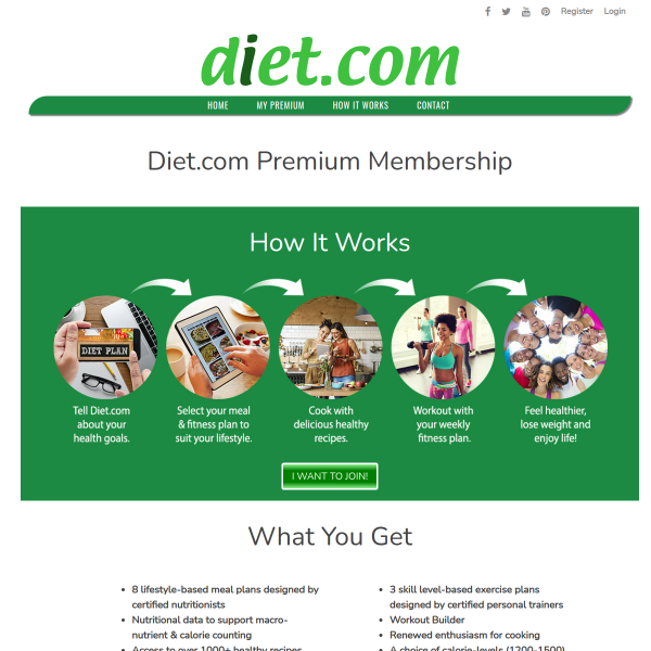 Website preview of DIET Allied Food & Spice Industry