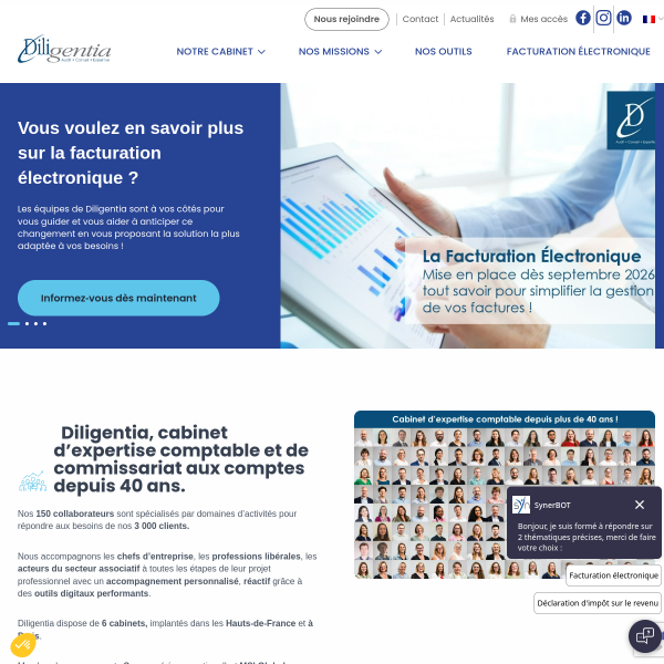 Website preview of DILIGENTIA SJA