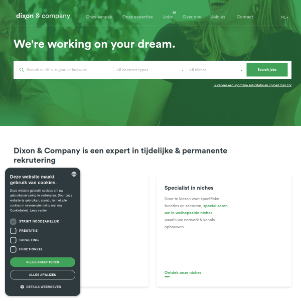 Website preview of DIXON & COMPANY