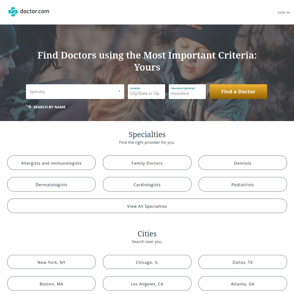 Website preview of Doctor House Residence
