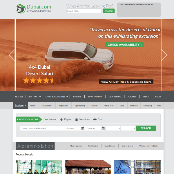 Website preview of Dubai Post