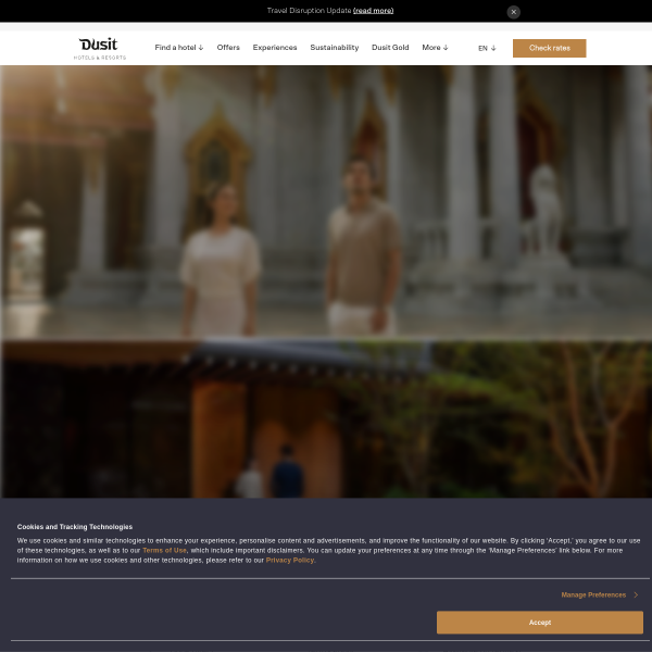 Website preview of Dusit International
