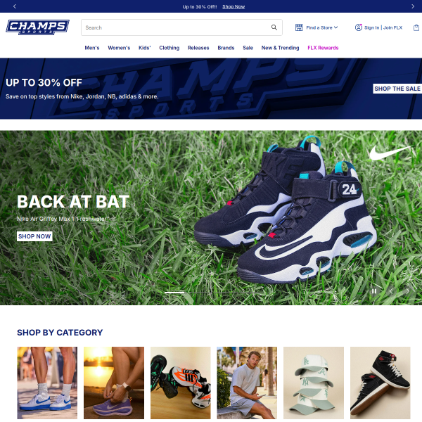 Website preview of Eastbay