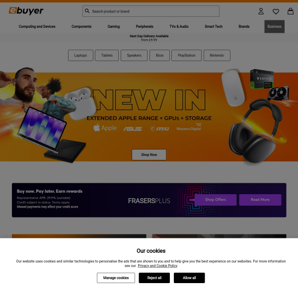 Website preview of Ebuyer