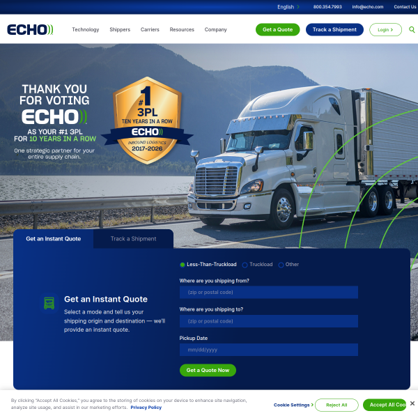 Website preview of ECHO CANYON ELECTRIC INC