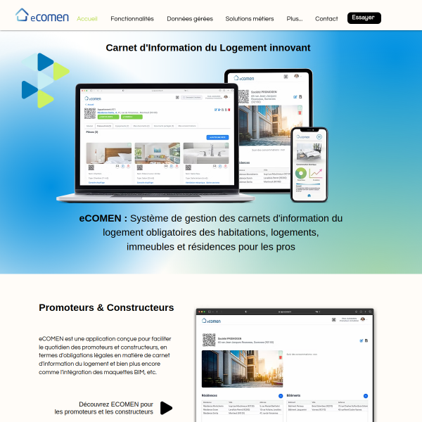 Website preview of Ecomen