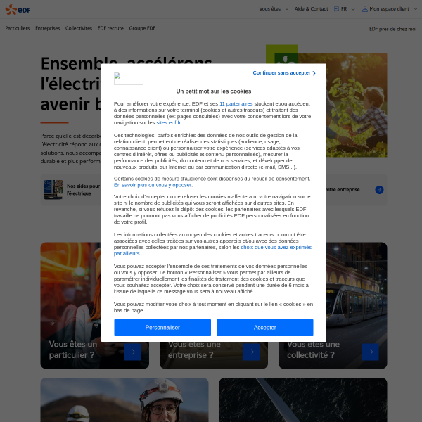 Website preview of EDF Nuclear Czechia, odštěpný závod