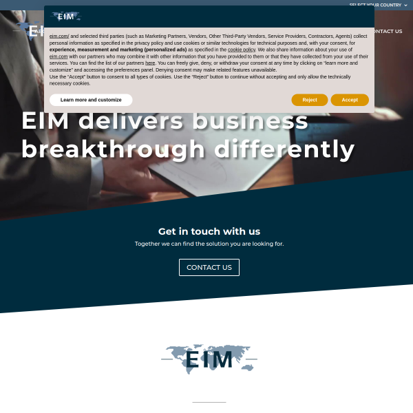 Website preview of EIM Aeropuerto
