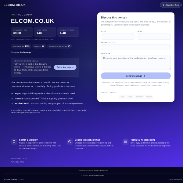 Website preview of ELCOM LTD