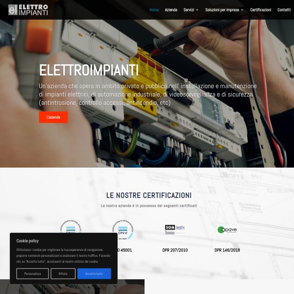 Website preview of ELETTROIMPIANTI S.R.L. IN SCIOGLIMENTO