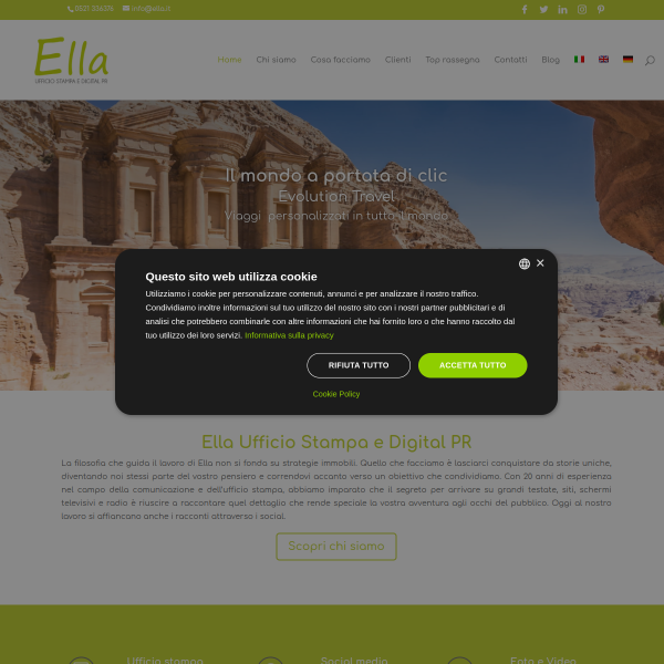 Website preview of ELLA S.R.L.