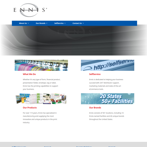 Website preview of Ennis Academy for the Performing Arts