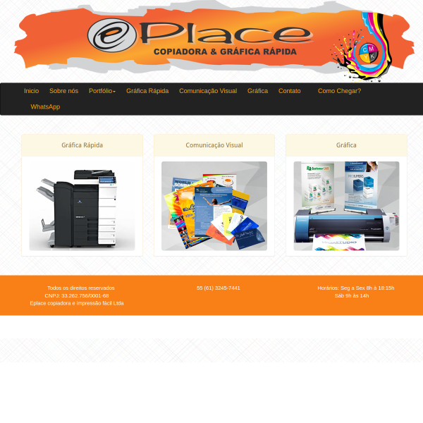 Website preview of EPLACE COPIADORA E IMPRESSAO RAPIDA LTDA