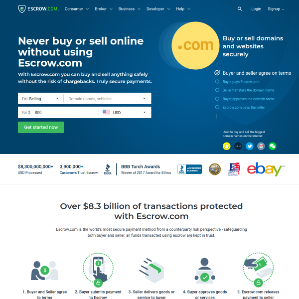 Website preview of ESCROW & TITLE SERVICES, INC.