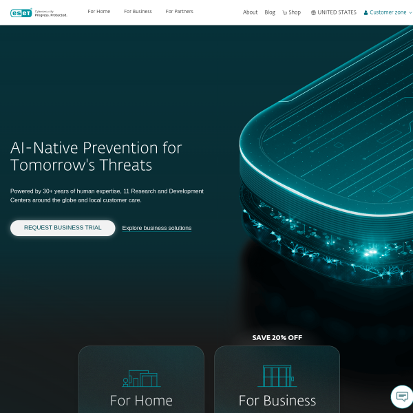 Website preview of ESET, spol. s r.o.