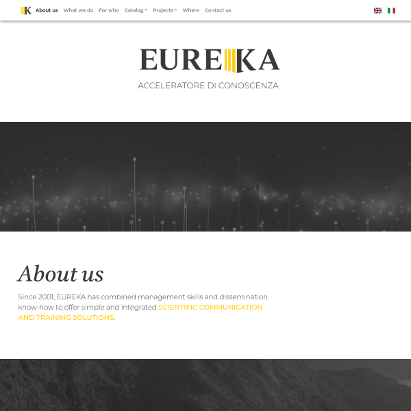 Website preview of EUREKA S.R.L. IN LIQUIDAZIONE