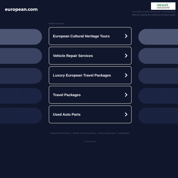Website preview of EUROPEAN FINANCE REINSURANCE COMPANY LTD.