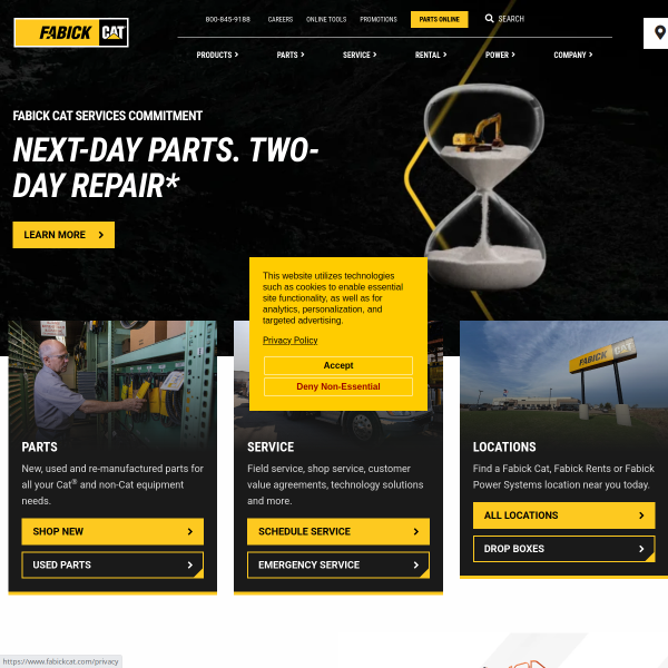 Website preview of FABCO WELDING & FABRICATION, LLC