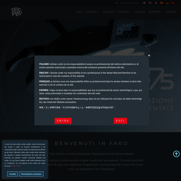 Website preview of FARO S.R.L.