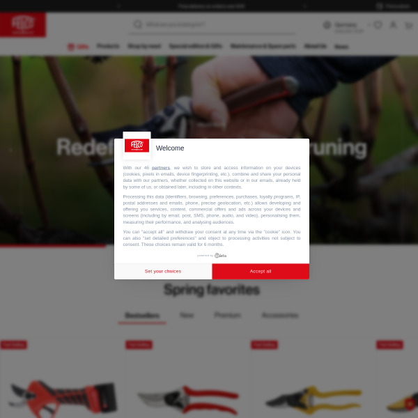 Website preview of felco