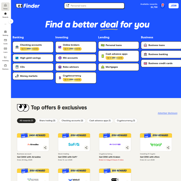 Website preview of FINDER Spółka Akcyjna