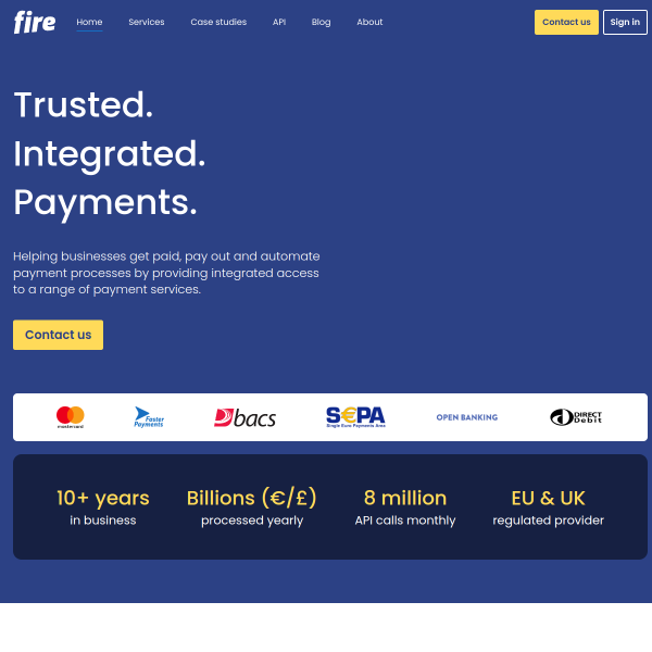 Website preview of FIRE INVESTMENT s.r.o.