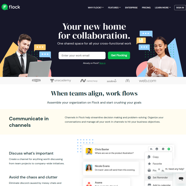 Website preview of Flock Hostel Kathmandu