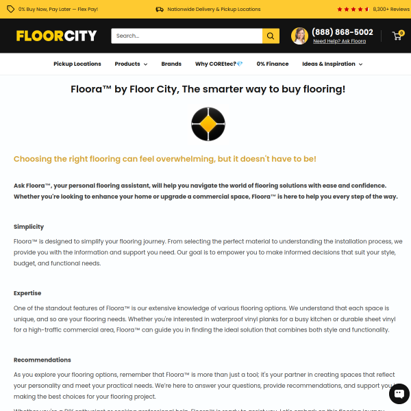 Website preview of Floora Store