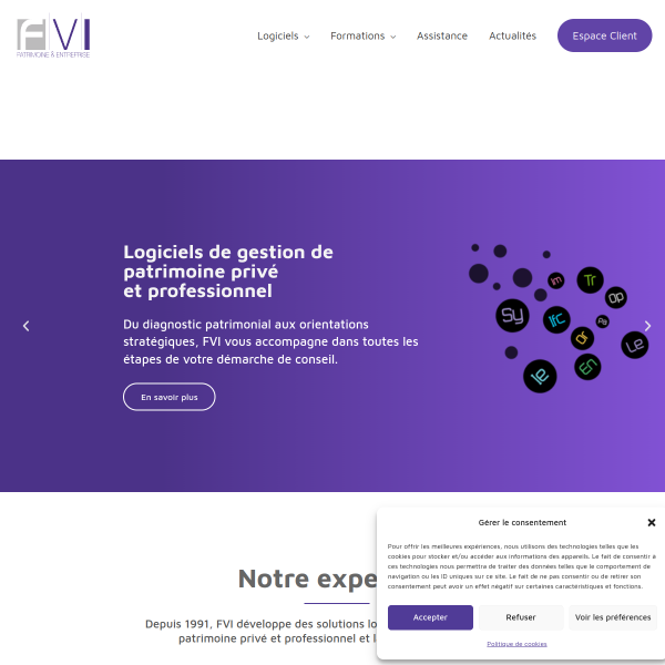 Website preview of FVI INVESTISSEMENT