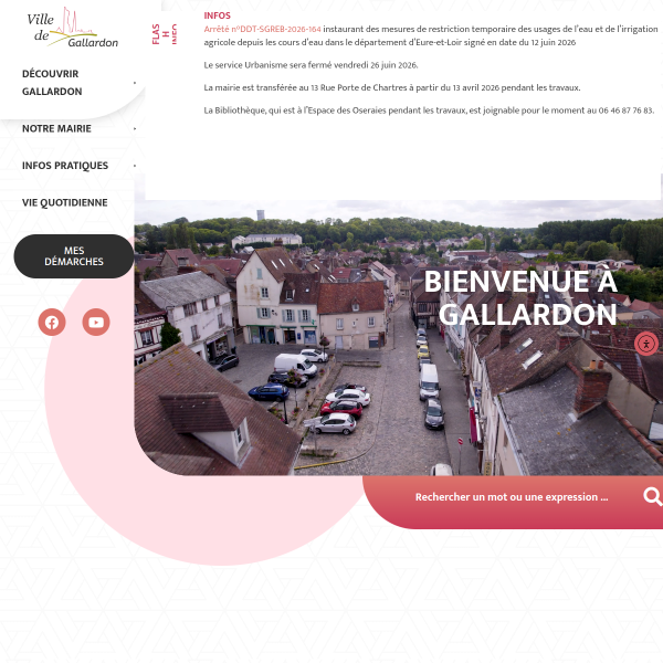 Website preview of GALLARDON AUDITION