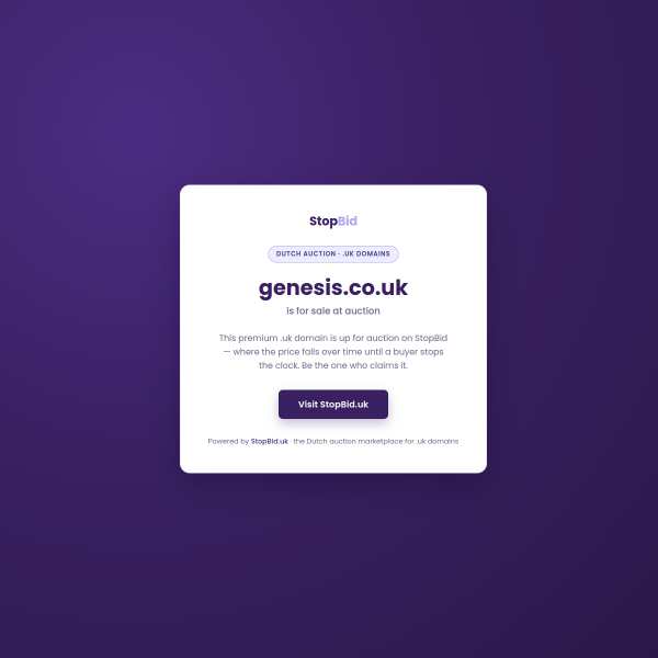 Website preview of GENESIS (THE GARDENS) LTD
