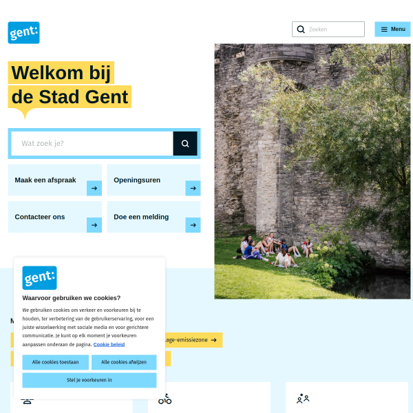 Website preview of Gent Dampoort