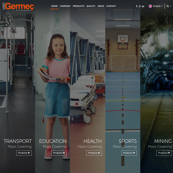 Website preview of Germec Yalitim Urunleri