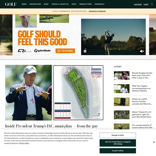 Website preview of Golf Aurora