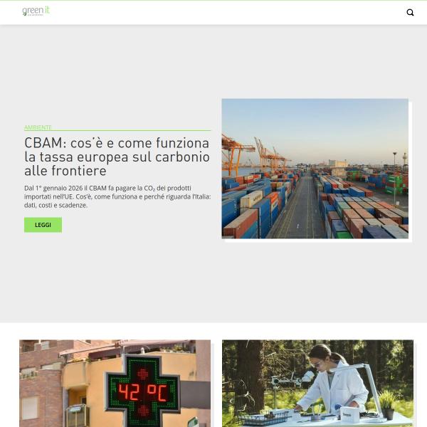 Website preview of GREEN CARBON S.P.A.