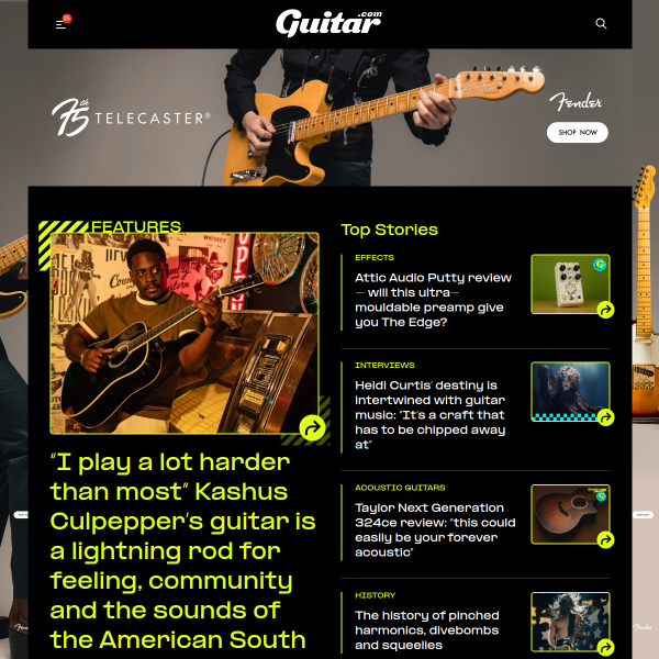 Website preview of Guitar for All
