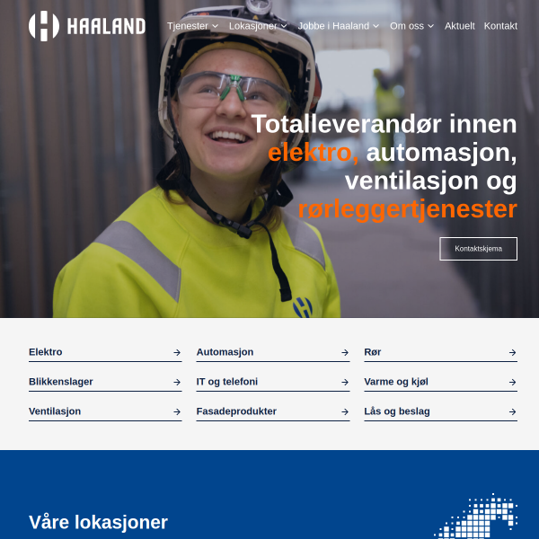 Website preview of HAALAND HOLDING AS
