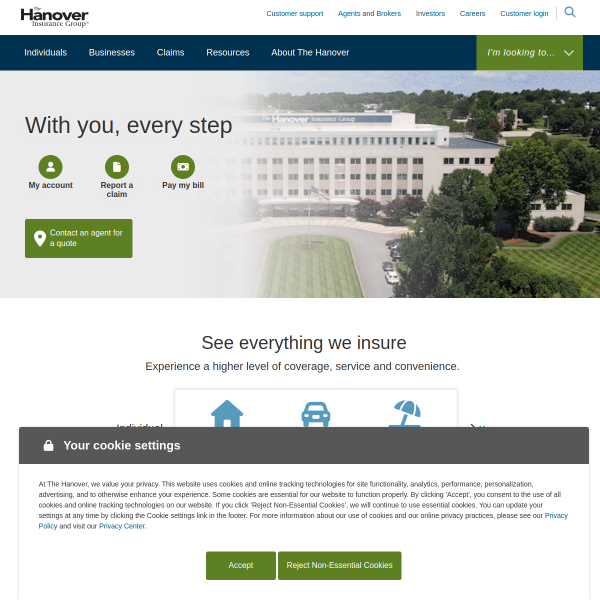 Website preview of HANOVER CONSULTANTS LIMITED