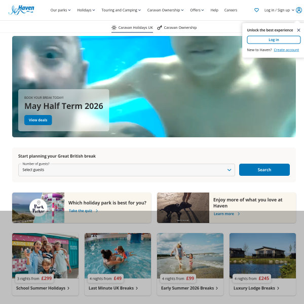 Website preview of Haven Shores Inn