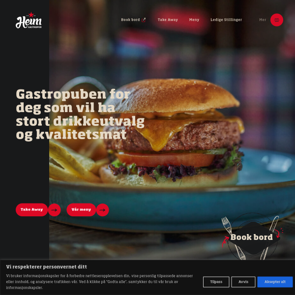 Website preview of HEIM NÆRINGSFORENING