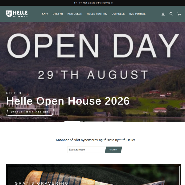 Website preview of HELLE OG GROTTEN VEL