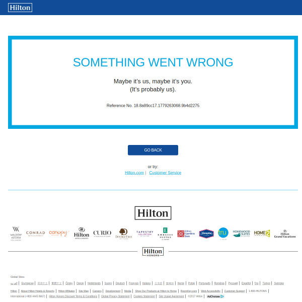Website preview of Hilton Leisure Resort & Hotel